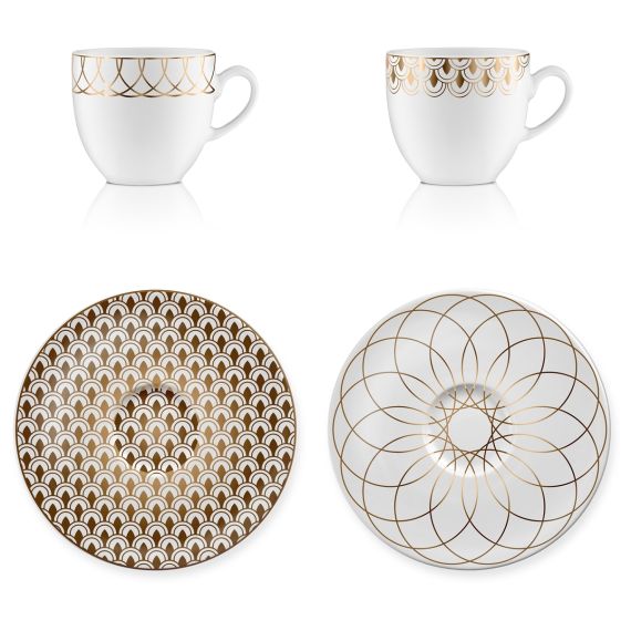 Produktbild von Kaffeetasse Set 2 First Gold 7 cm - Vola