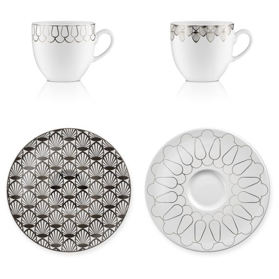 Produktbild von Kaffeetasse Set 1 First Platin 7 cm - Vola