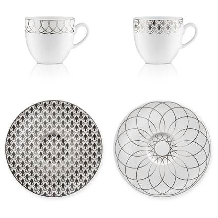 Kaffeetasse Set 2 First Platin 7 cm - Vola