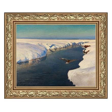 Porzellanbild Winterlandschaft 25x20 cm - Vola