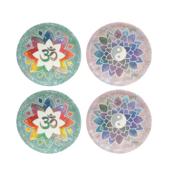 Produktbild von Om Grün Rosé - Untersetzer Lotus Yin Yang