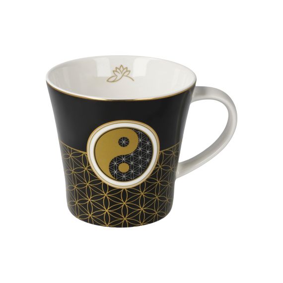 Produktbild von Yin Yang Schwarz - Coffee-/Tea Mug Lotus Yin Yang