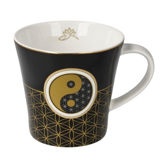Produktbild von Yin Yang Schwarz - Coffee-/Tea Mug Lotus Yin Yang