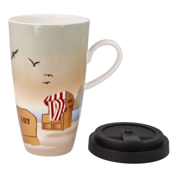 Produktbild von Künstlertasse mit Deckel Sunset Mood Scandic Home