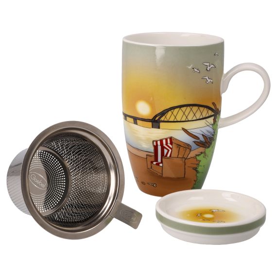 Produktbild von Teetasse mit Deckel und Sieb Seaview - Scandic Home