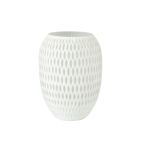 Produktbild von Vase White Carved - 29 cm weiß Accessoires