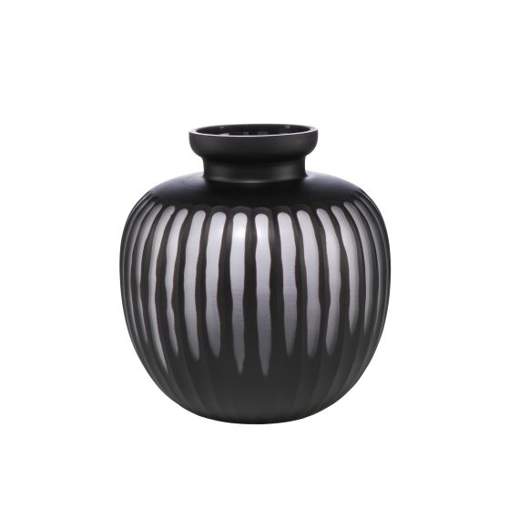 Produktbild von Vase Black Carved - 28 cm schwarz Accessoires