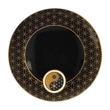 Teller Lotus - Yin Yang schwarz