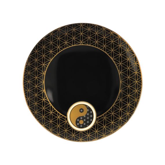 Produktbild von Teller Lotus - Yin Yang schwarz