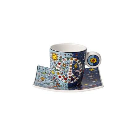 Espressotasse James Rizzi Give Peace a Chance - Pop Art