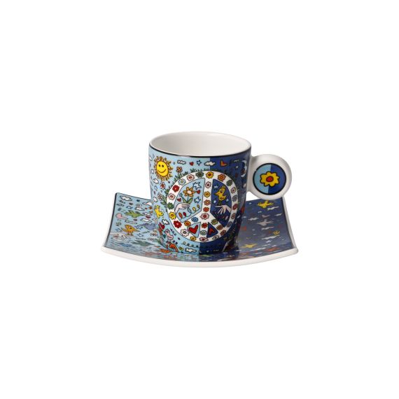 Produktbild von Espressotasse James Rizzi Give Peace a Chance - Pop Art