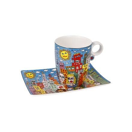 Künstlertasse James Rizzi Summer in the City - Pop Art
