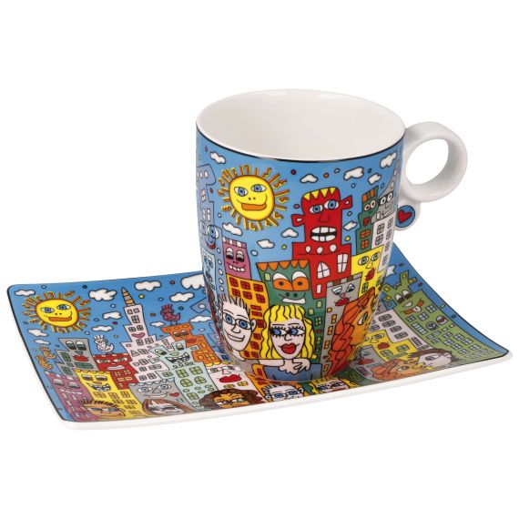 Künstlertasse James Rizzi Summer in the City - Pop Art