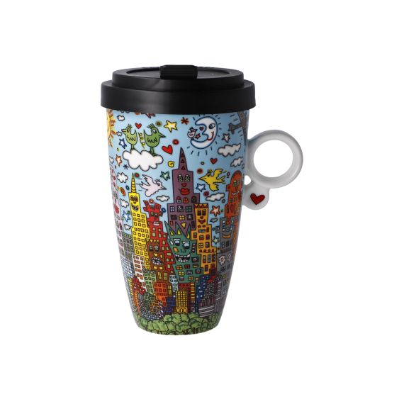 Produktbild von Künstlertasse mit Deckel My New York City Day Pop Art James Rizzi