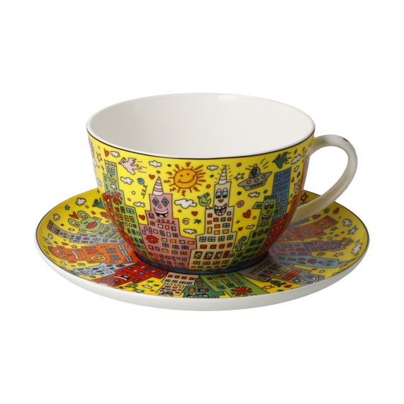 Produktbild von Milchkaffeetasse My New York City Sunset James Rizzi - Pop Art