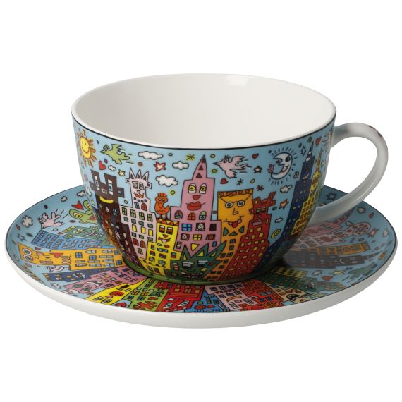 Produktbild von Milchkaffeetasse James Rizzi My New York City Day - Pop Art