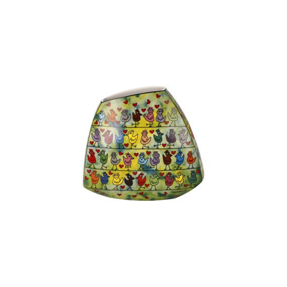 Produktbild von Vase 14 cm Rizzi Birds on a Love Wire - Pop Art