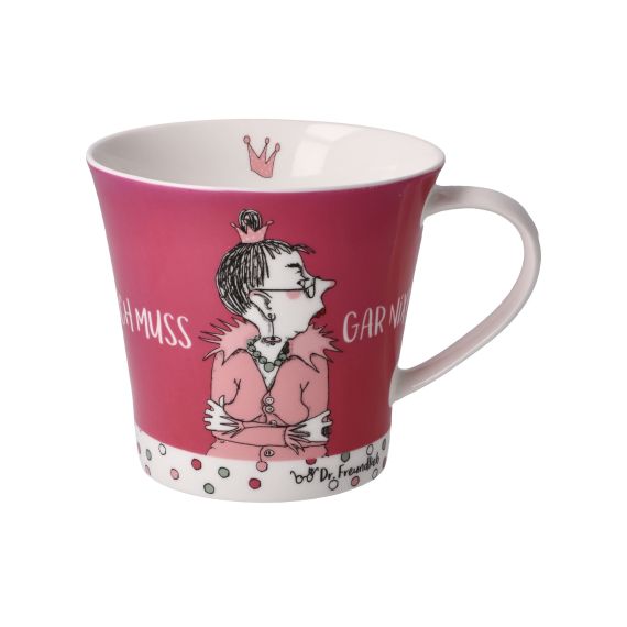 Coffee-/Tea Mug 0,35 l - "Ich muss gar nix" Barbara Freundlieb