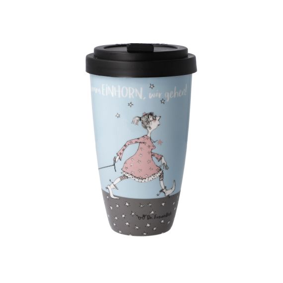 Produktbild von Künstlertasse mit Deckel Die sind doch alle verrückt Barbara Freundlieb