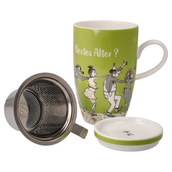Teetasse mit Deckel und Sieb Barbara Freundlieb - Das beste Alter