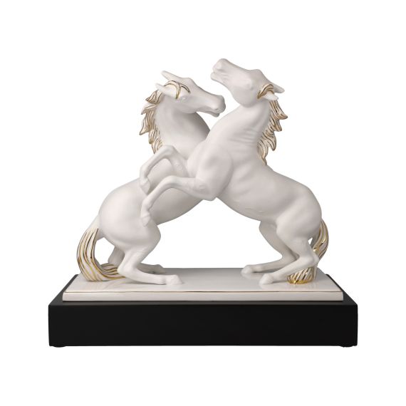Produktbild von Pferdefigur L'Art d'Objets Chevaux Studio 8 - Artiste et Alegria blanc-or