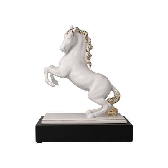 Produktbild von Pferdefigur L'Art d'Objets Chevaux Studio 8 – Magnifique blanc-or