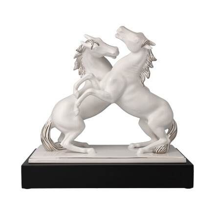 Pferdefigur L'Art d'Objets Chevaux Studio 8 - Artiste et Alegria blanc-platine