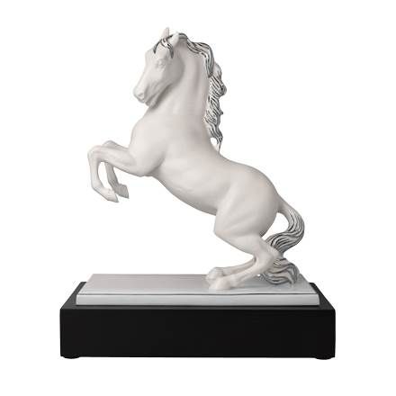 Pferdefigur L'Art d'Objets Chevaux Studio 8 – Magnifique blanc-platine