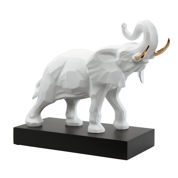 Produktbild von Elefantenfigur L'Art d'Objets Studio 8 – Elefant blanc-or