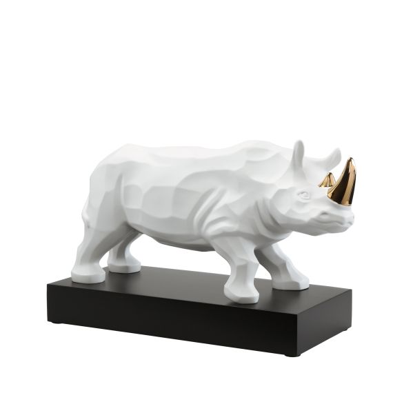 Produktbild von Nashornfigur L'Art d'Objets Studio 8 – Rhinozeros blanc-or