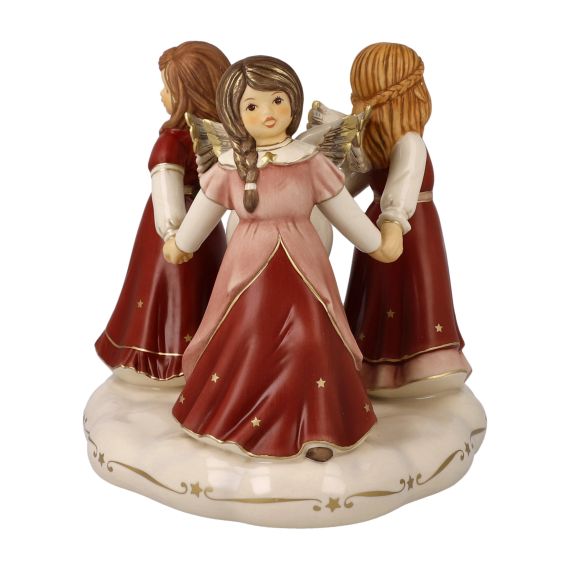 Produktbild von Engelfigur Himmlischer Reigen - Himmelsboten Weihnachten Bordeaux