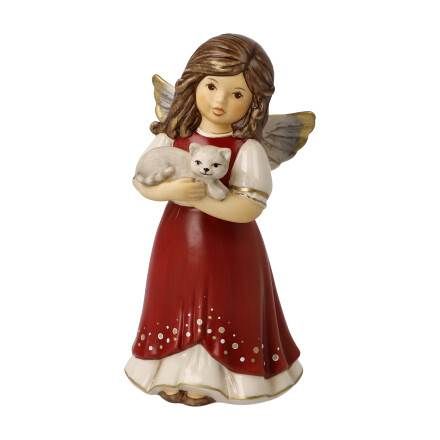 Engelfigur Kuschelzeit - Himmelsboten Weihnachten Bordeaux