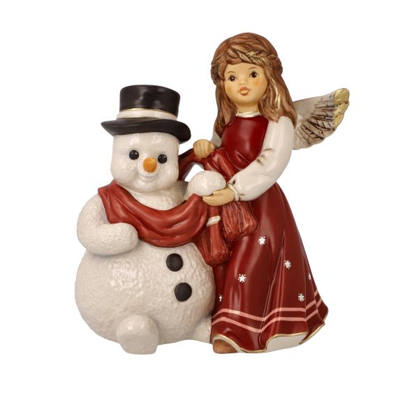 Produktbild von Engelfigur Kuschelige Winternacht - Himmelsboten Weihnachten Bordeaux