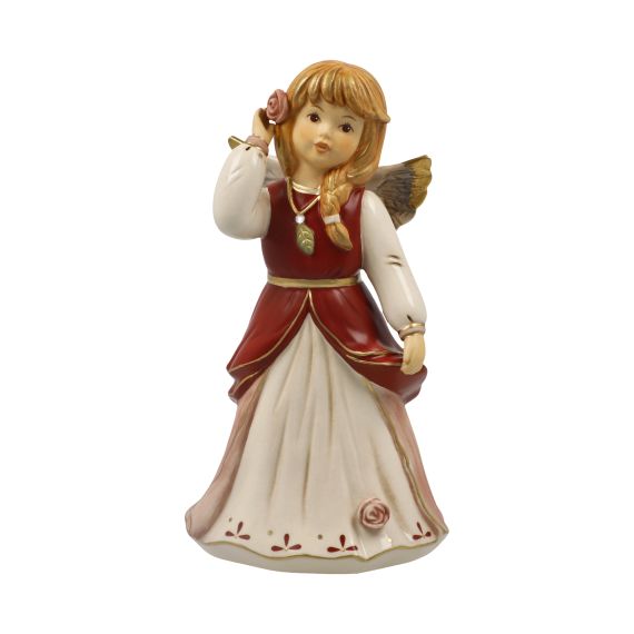 Engelfigur Herausgeputzt zum Fest - Bordeaux Himmelsboten Weihnachten