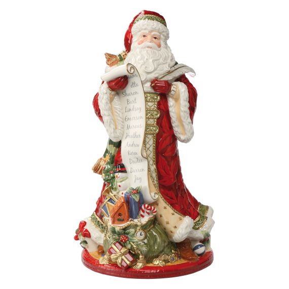 Product image of Santa with Scroll – Figurine Red Fitz & Floyd XMAS 