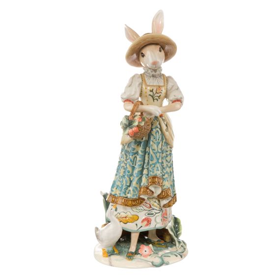 Produktbild von Hasendame mit Blumenkorb - Figur 50 cm Fitz & Floyd Spring-Collection