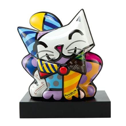 Blue Cat - Figur Pop Art Romero Britto
