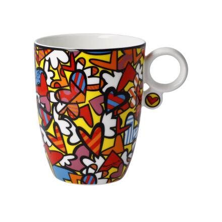Künstlertasse Romero Britto - All We Need is Love - Pop Art