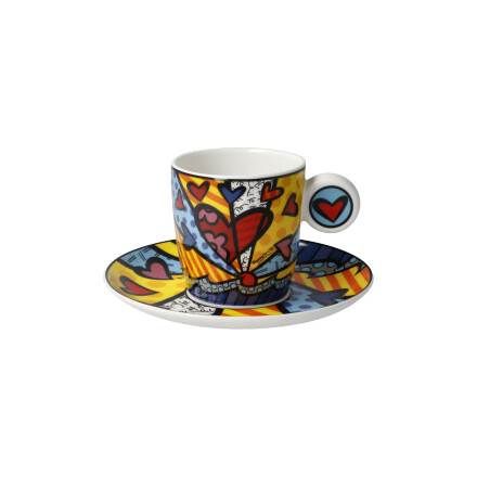 Espressotasse Romero Britto - A New Day - Pop Art