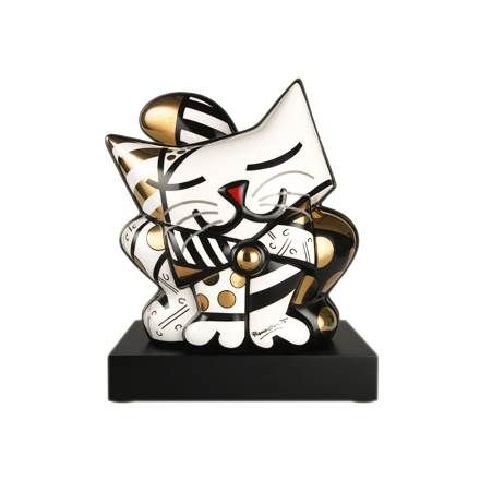 Figur Golden Cat Romero Britto - Pop Art