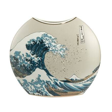 Die Welle – Vase 30 cm Porzellan Artis Orbis Hokusai