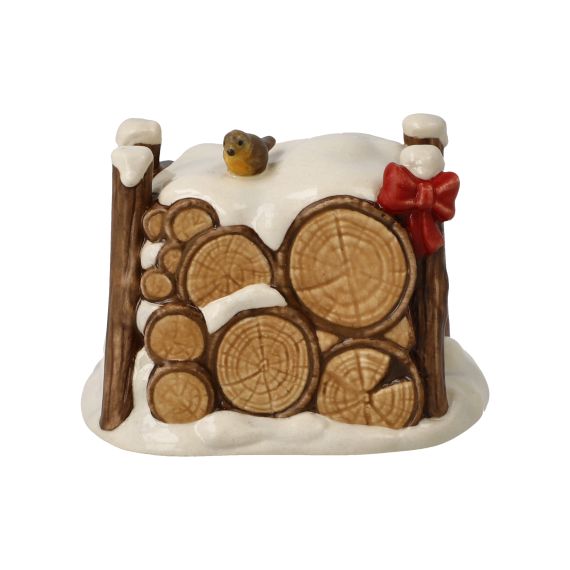 Produktbild von Figur Winterlicher Holzstapel - Winterwald Weihnachten