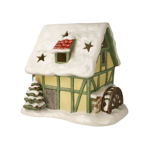 Produktbild von Windlicht Verschneite Wassermühle - Winterwald Weihnachten