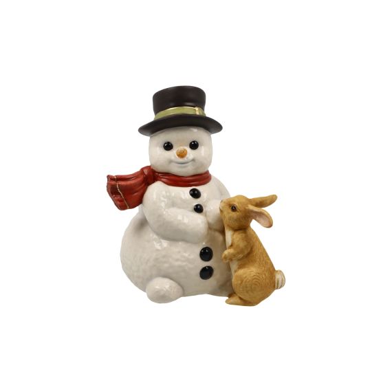 Figur Schneemann Eine Winterfreundschaft - Winterwald Weihnachten
