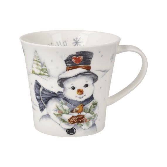Kaffee- / Teetasse Schneemann Hello Winter – Weihnachten