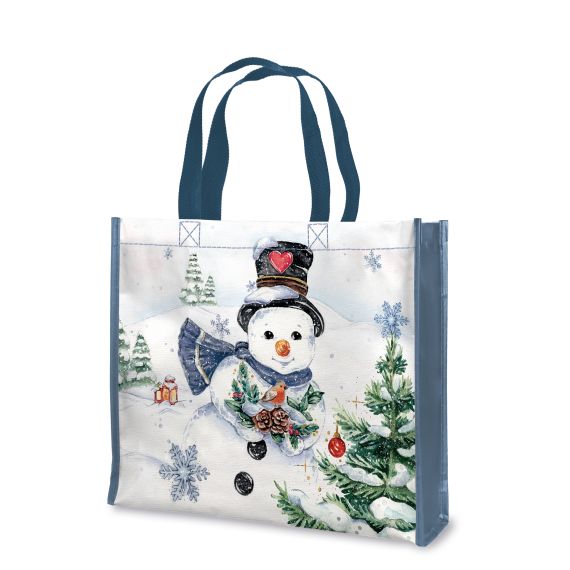 Einkaufstasche Schneemann Winterträume - Weihnachten