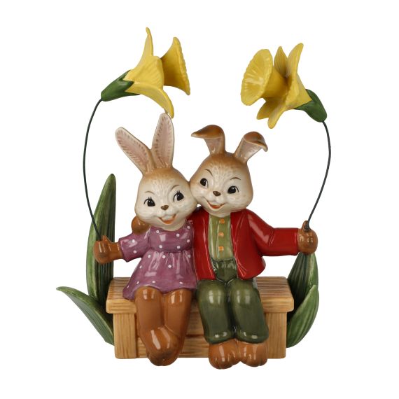 Hasenpaar Unsere kleine Welt - Figur Osterhasen