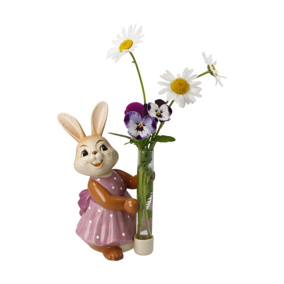 Produktbild von Hasenfigur Hasenmädchen mit Vase Lass Blumen sprechen! - Ostern
