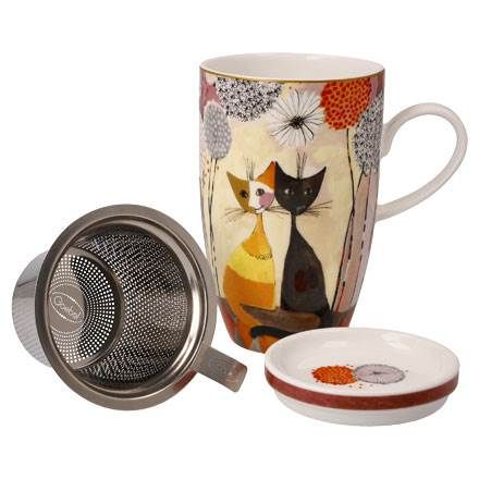 Teetasse mit Deckel und Sieb - Soffioni - Wohnaccessoires Rosina Wachtmeister 