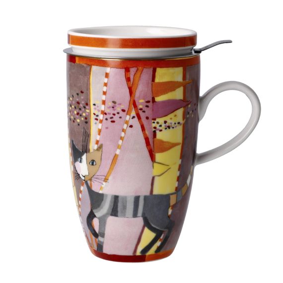 Produktbild von Teetasse mit Deckel und Sieb - Sottosopra - Wohnaccessoires Rosina Wachtmeister 